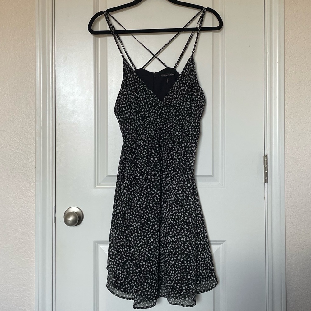 Victoria's Secret Black Dress with White Floral Design
